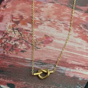 🆕Gold Plated Stainless Steel Knot Necklace, 16”-20” Adjustable